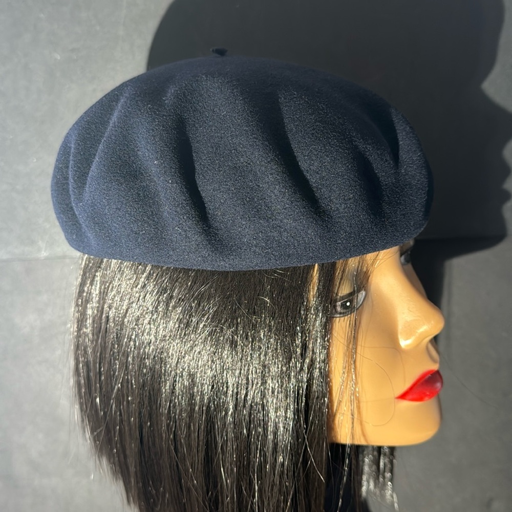 Vintage HOQUY Beret De Luxe Navy Blue - Picture 5 of 16